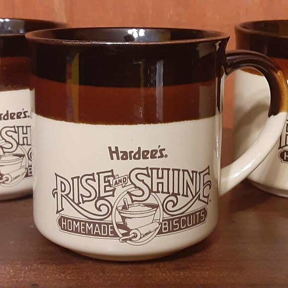 Vintage Hardee's Coffee Cups Lot Of 4 Rise and Shine 1986 1989 - Picture 3 of 11